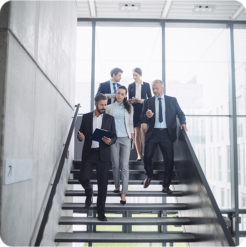 Team meeting in modern office